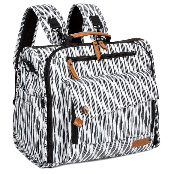 Mochila Pañalera Impermeable ALLCAMP Gran Capacidad Cebra