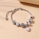 thumbnail image 1 of Gorgeous Rose Gold Flower Swan Charm Bracelet - DIY Beaded Copper Bracelet - Perfect for DIY Jewelry Lovers!, 1 of 5