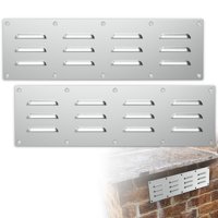 Xusx111 - 2 Paquete Panel De Ventilación De Acero Inoxidable Para Accesorio De Parrilla, 15 ""Por 4-1/2"", Para Pozos De Fuego De Albañilería Y Cocina Al Aire Libre (No Incluyen Tornillos)