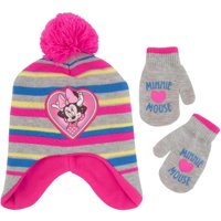 Set De Gorro Y Manoplas De Invierno Disney Minnie Mouse Para Niñas Pequeñas