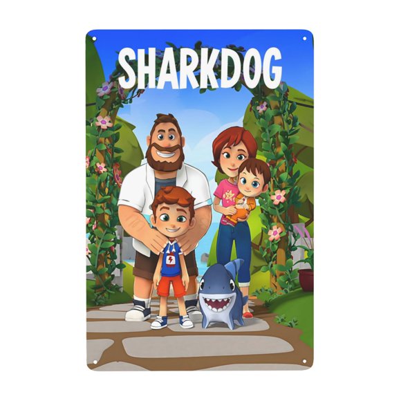 Cartel de Metal Decorativo Sharkdog 30x20 cm