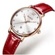 thumbnail image 2 of Reloj Femenino de Cuarzo con Correa de Cuero Rojo y Esfera Decorativa, 2 of 3