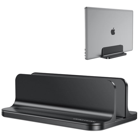 Soporte Vertical De Escritorio Para Computadora Portátil De Aluminio Negro