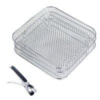 Magideal - Rejilla Para Tostadas De Material Acero Inoxidable, Accesorios Para Freidora De Aire Soporte Fácil De Limpiar Deshidratador De Alimentos Rejilla Para Parrilla