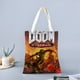 thumbnail image 2 of Doom Eternal Bolso de tela con estampado de lienzo para mujer, bolsa de compras reutilizable y estética, con cremallera interior, regalo para mujer, 35 × 40 cm., 2 of 6
