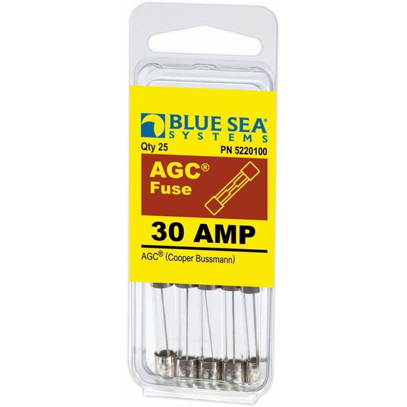 Fusible Blue Sea Systems 5220100 AGC 30 A, paquete de 25