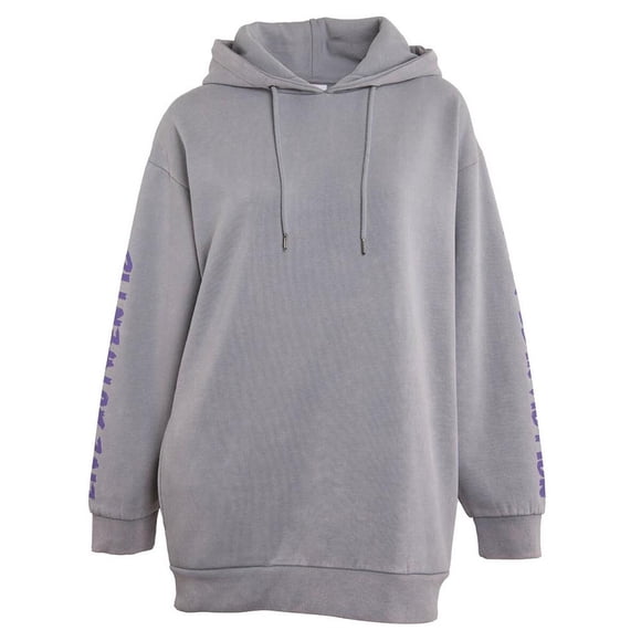 Poleron Largo De Mujer Kappa Hoodie K Gris
