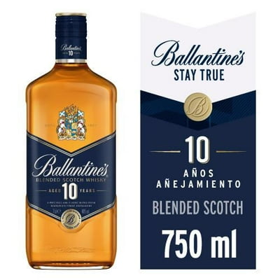 Whisky Blended Scotch 10 Años 40° Botella 750 Ml Ballantine'S