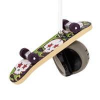 Adorno Navideño Hallmark Para Patinadores Con Casco Y Monopatín