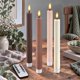 thumbnail image 1 of Juego de 4 velas LED West Ivory 25 cm con control remoto, 1 of 8