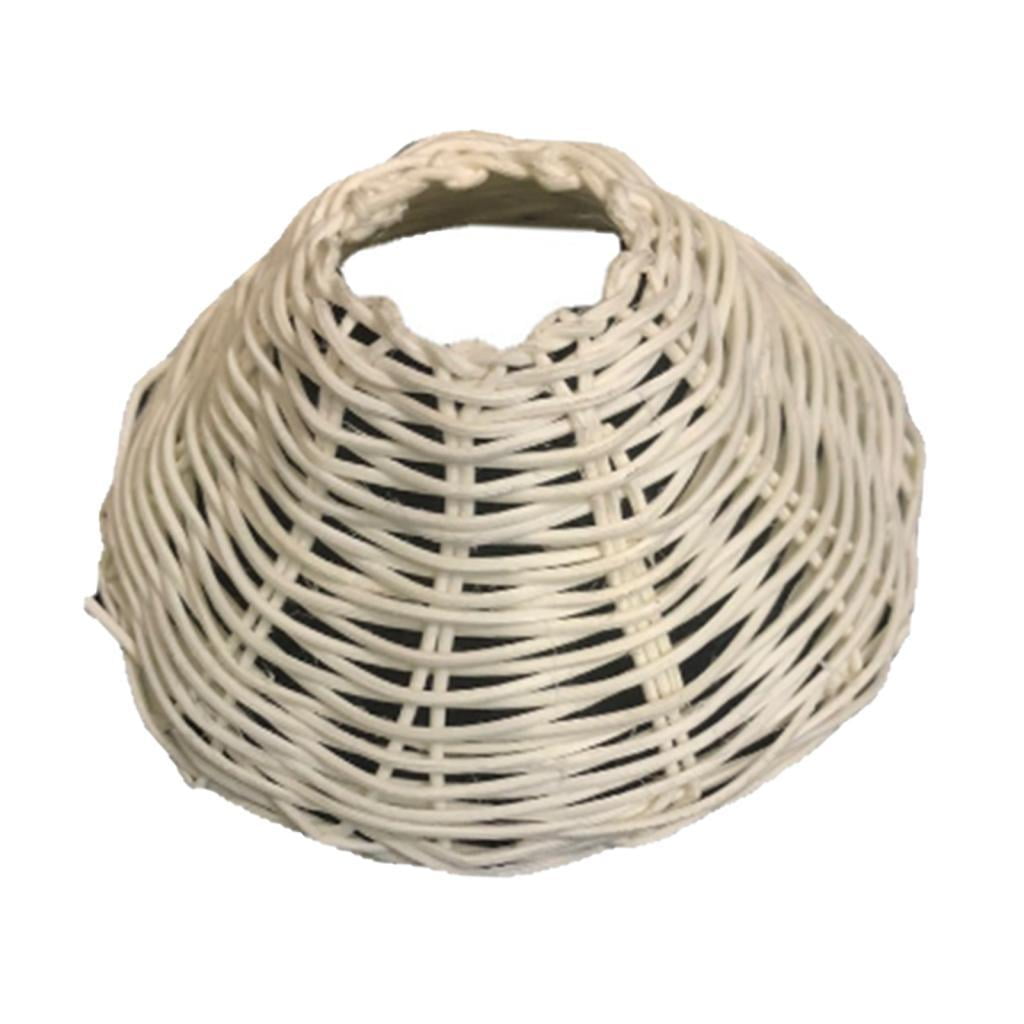 Magideal - Pantalla De Lámpara De Ratán Tejida A Mano, Cubierta De Luz Colgante, Protector De Bombilla, Lámpara Colgante De Estilo Vintage, Pantalla Tejida Para
