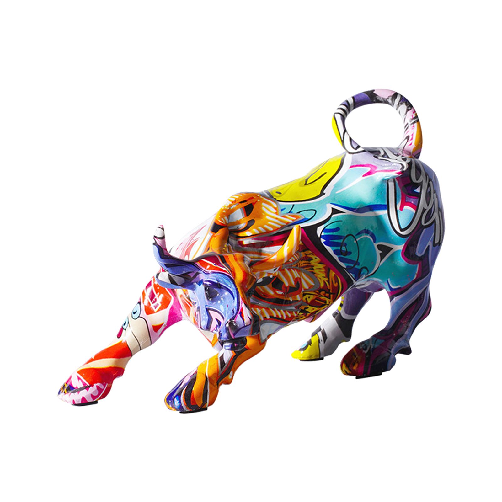 Magideal - Estatua De Toro, Adorno De Mesa, Estatua Moderna, Artesanía Artística, Escultura De Animal, Figura Decorativa De Búfalo Para Estantería, Escritorio, Estilo B