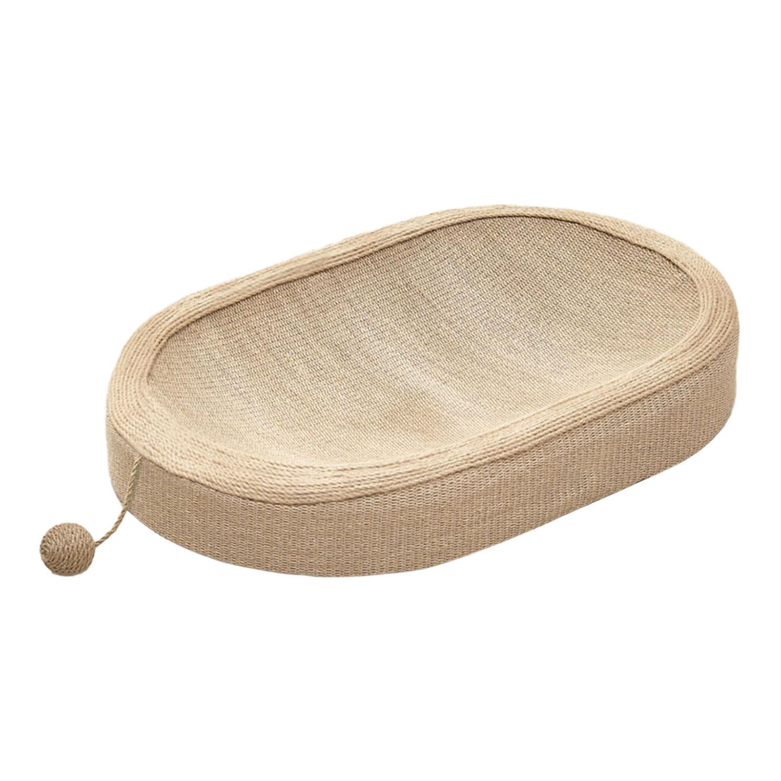 Ioensy - Sofá Rascador Para Gatos, Sofá De Descanso Para Gatitos Con Juguete, Sofá Duradero, Almohadilla Para Rascar Gatos Ovalada Con Bola De Sisal