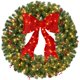 thumbnail image 1 of Corona navideña Best Choice Products 76 cm con lazo rojo y bayas, 1 of 7