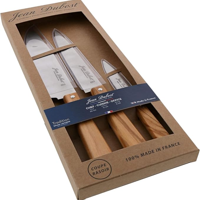 Laguiole Jean Dubost - Laguiole 3 Cuchillos Cocina Mango Madera Olivo (Caja Kraft)