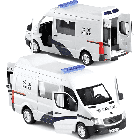 Furgón Mercedes Benz Sprinter Policía escala 1:36