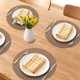 thumbnail image 2 of Juego de 6 manteles individuales de cuero para mesa de comedor de cocina, manteles individuales lavables, color marrón, 13x13 pulgadas, 2 of 6