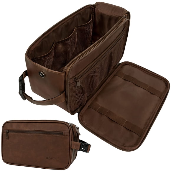 Neceser de viaje PAVILIA para hombre – Kit de afeitado Dopp