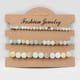 thumbnail image 1 of 3pcs/set Colorful Natural Stone Beads Bracelets - Stretchable Bangle Jewelry Gift for Women, 1 of 5