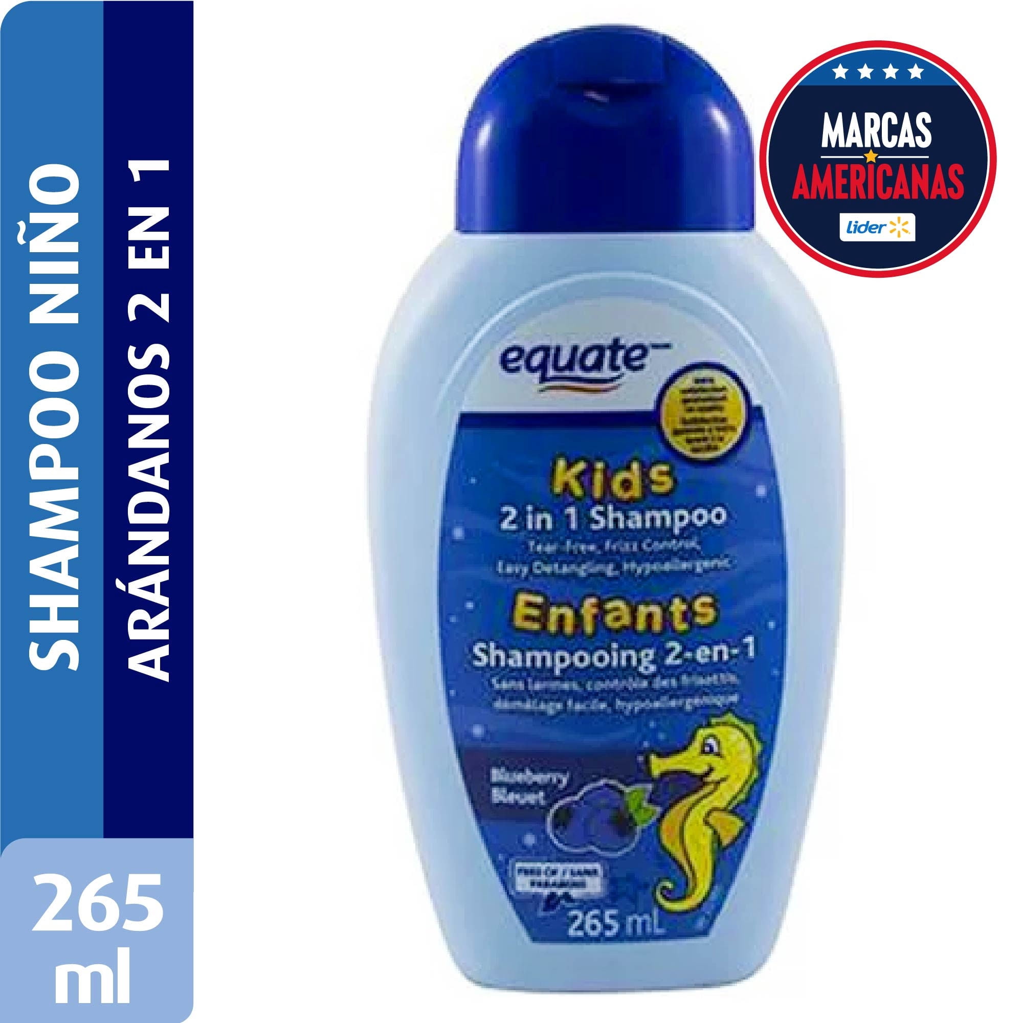 Shampoo Equate Y Acondicionador Para Niños Aroma Arandanos 2 En