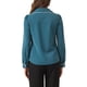 thumbnail image 3 of INSPIRE CHIC Blusa de Mujer para Regreso a Clases con Cuello Peter Pan, Manga Abullonada, Ribete en Contraste, Camisa Abotonada M Azul Verde, 3 of 6