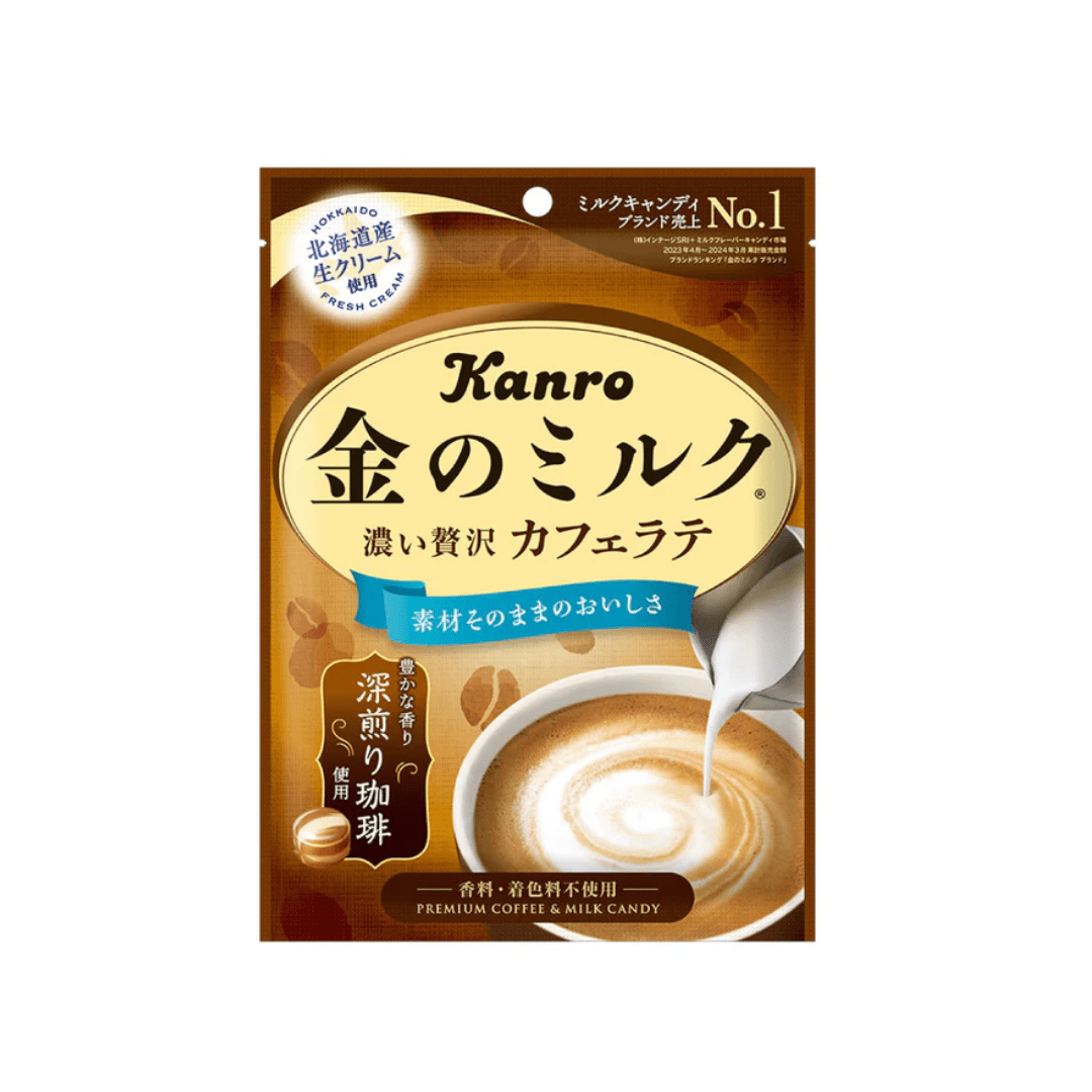 Kenko Foods - Caramelos Premium Leche Gold Café Latte Kanro 80 Gr