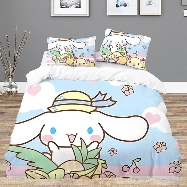 CinnamorollS Twin Size Bedding Set Duvet Cover Set Bed Linen Sets Comforter Queen Double Sheets Home Textile GardenBed Sheets