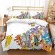 thumbnail image 1 of x738 Bed Sheets Pikachu Quilt Covers Anime Printed Bedding for children boys girls adults Kids Bedding Set Holiday Gift 3-Piece Bedding Set (1 Duvet Cover + 2 Pillow Shams) nj738, 1 of 5