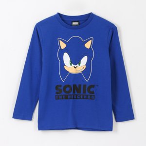 Polera Manga Larga Niño Personaje Azul Sonic