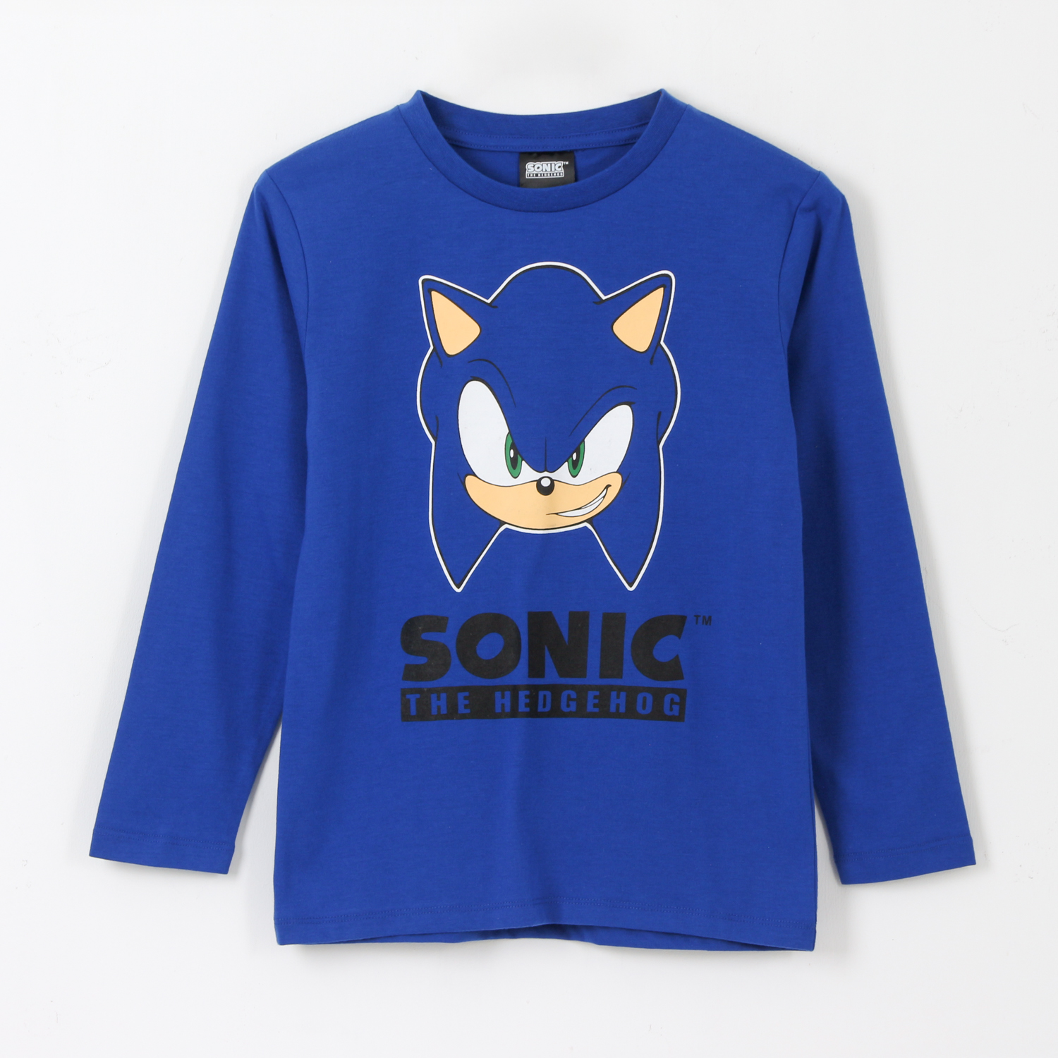 Polera Manga Larga Niño Personaje Azul Sonic