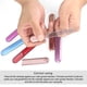 thumbnail image 4 of Lima de uñas de cristal premium con estuche, Crystal Diamond Salon, el mejor pulidor de uñas de belleza para uñas naturales y acrílicas, regalo de Navidad para mujer y hombre, color albaricoque., 4 of 7