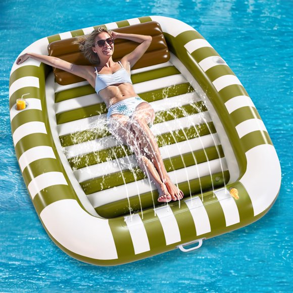 Tumbona inflable para piscina iPlay iLearn Pool Wave, 80 x 66 cm, color verde
