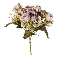 Genérico - Set 4 Flores Artificiales Silvestres Ramo Rosas Vintage Jhn