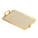 thumbnail image 5 of Bandeja Para Servir Con Asas Bandeja Para Comer Para Centro De Mesa Rectangular Borde Dorado ámbar, 5 of 5