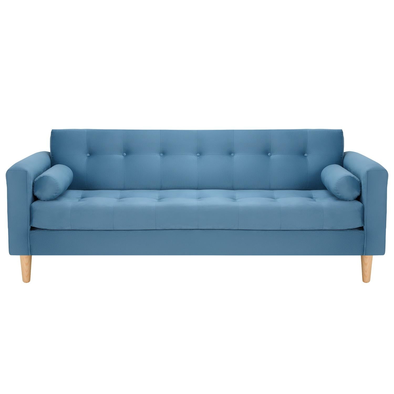 Bodevir - Sofa Retro 3cg Felpa 05 Azul Petroleo