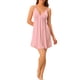thumbnail image 2 of INSPIRE CHIC Camisón sin mangas con cuello en V para mujer, tirantes finos, mini camisón con tela elástica para primavera verano L rosa, 2 of 6