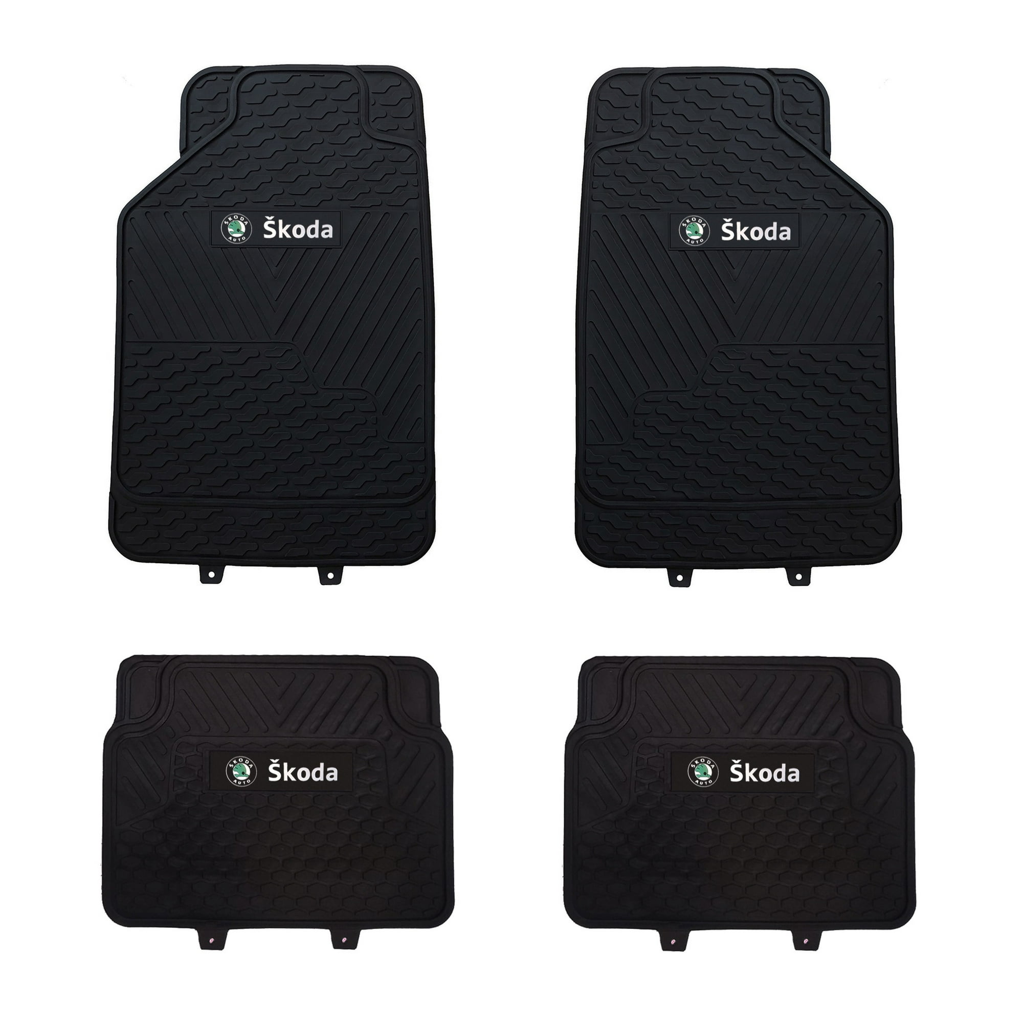 Jj Group - Pisos De Goma Marca Skoda Para Vehiculos 4 Piezas