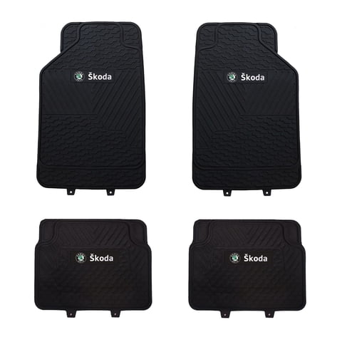 Jj Group - Pisos De Goma Marca Skoda Para Vehiculos 4 Piezas