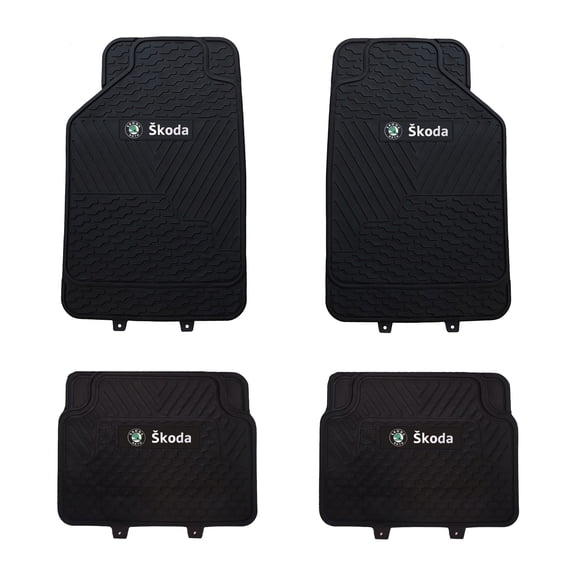 Pisos De Goma Marca Skoda Para Vehiculos 4 Piezas