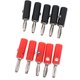thumbnail image 4 of Conector plateado plateado práctico plástico del altavoz del plátano del conector 10x de 10x práctico, 4 of 5
