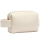 thumbnail image 1 of Bolsa de maquillaje pequeña de piel sintética a rayas, portátil, de viaje, impermeable, con asa, bonita para mujeres y niñas., 1 of 6