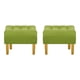 thumbnail image 1 of Set Pouf Wood 1c Felpa 01 Pistacho, 1 of 5