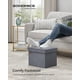 thumbnail image 2 of Reposapiés plegable Storage Ottoman SONGMICS, 31 x 41 x 31 cm, color gris, 2 of 7