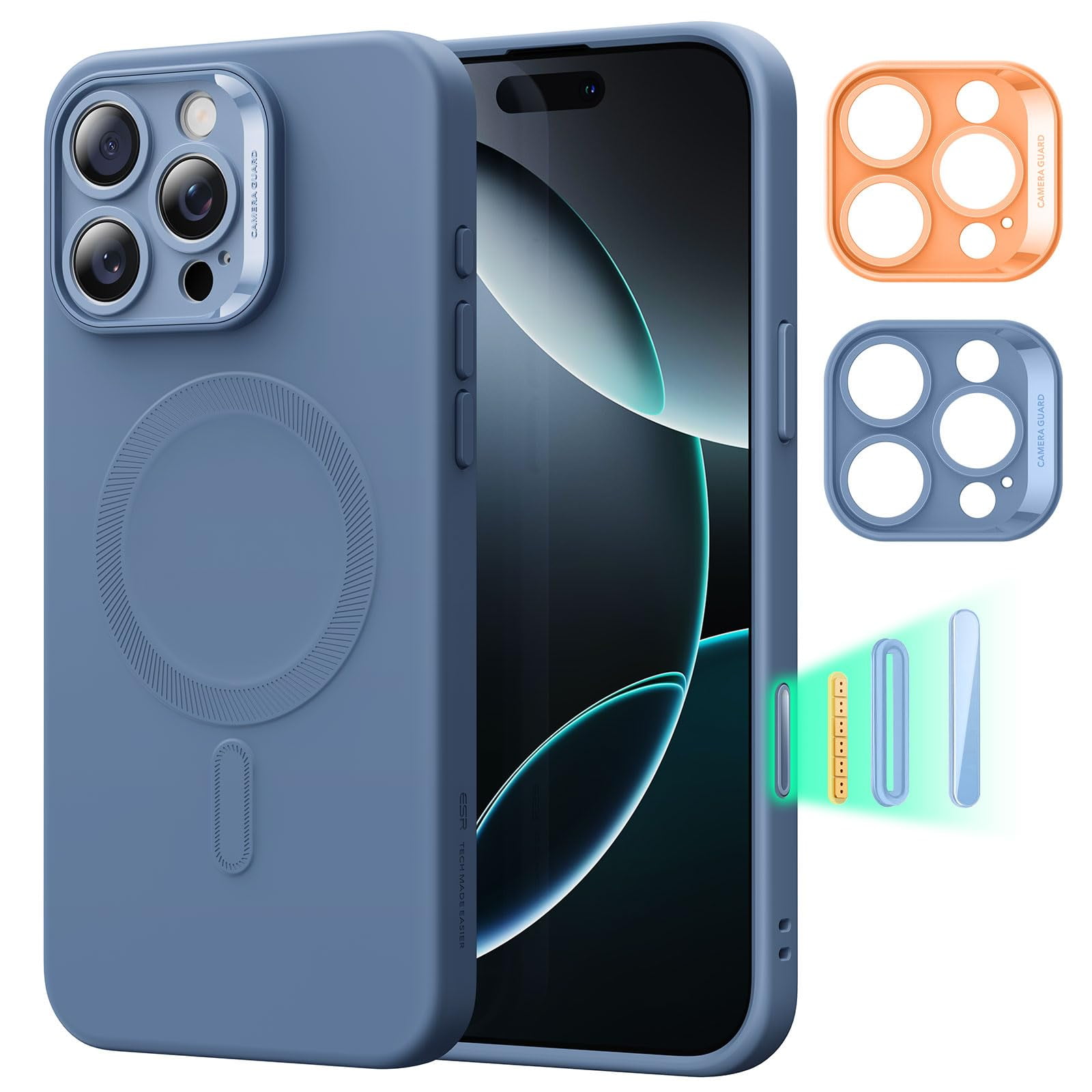 Funda Esr Para Iphone 16 Pro Max Con Magsafe, Color Azul Claro
