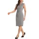 thumbnail image 4 of INSPIRE CHIC Vestido de Tubo para Mujer Regreso a Clases Atuendo de Maestra Vestido de Trabajo Profesional sin Mangas para Oficina Gris Claro L, 4 of 6