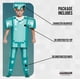 thumbnail image 3 of Disfraz Disguise Armor Deluxe Minecraft Blue para niños de 7 a 8 años, 3 of 7