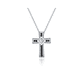 thumbnail image 1 of Collar de Acero Con Colgante de Cruz y Circones, 1 of 4