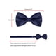 thumbnail image 4 of INSPIRE CHIC Accesorios de Pajarita para Hombre Correa Ajustable Formal Sólido Esmoquin Preatado Azul Oscuro, 4 of 5