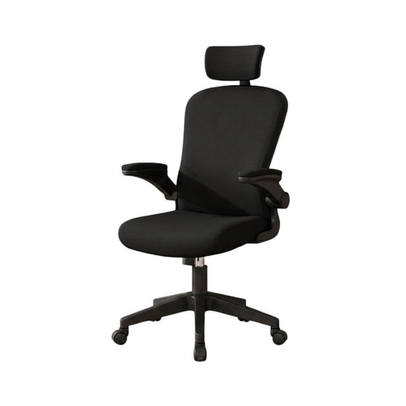 Silla Escritorio Ergonómica con Reposacabezas Apoyabrazos Ajustables y Malla Transpirable Negra