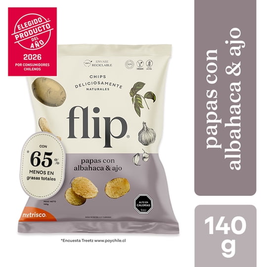 Papas Fritas Ajo Albahaca 140 g Flip